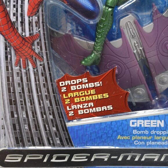 Spider-Man Movie 3 Green Goblin Pumpkin Bomb Battle Glider Factory New - Picture 6 of 9
